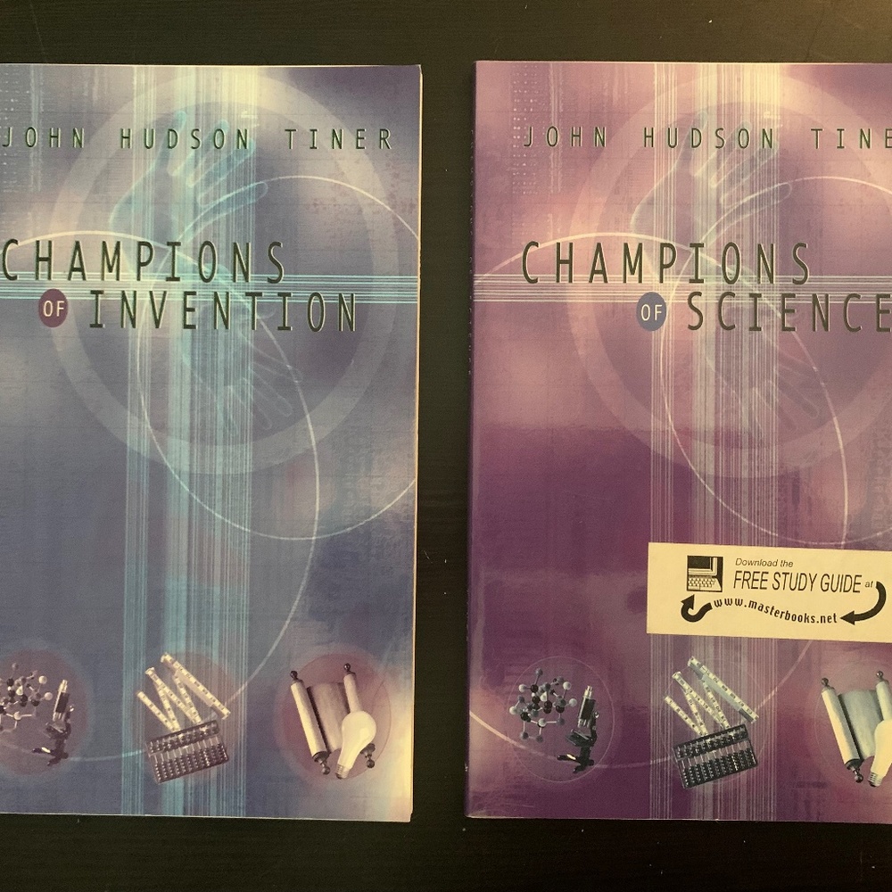 Champions of Science & Champions of Invention Book LOT NEW JH Tiner